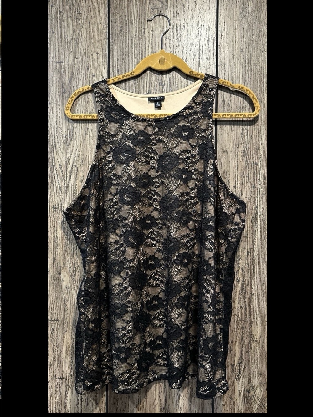 Torrid Stretch Lace High Neck Tank